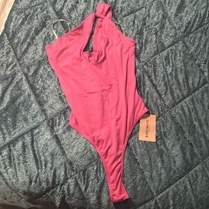 NWT pink tank/ halter top body suit